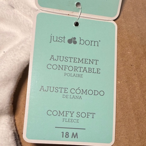 NEW! Just Born Baby One Piece Footie Blanket Sleeper 18m - Picture 5 of 12